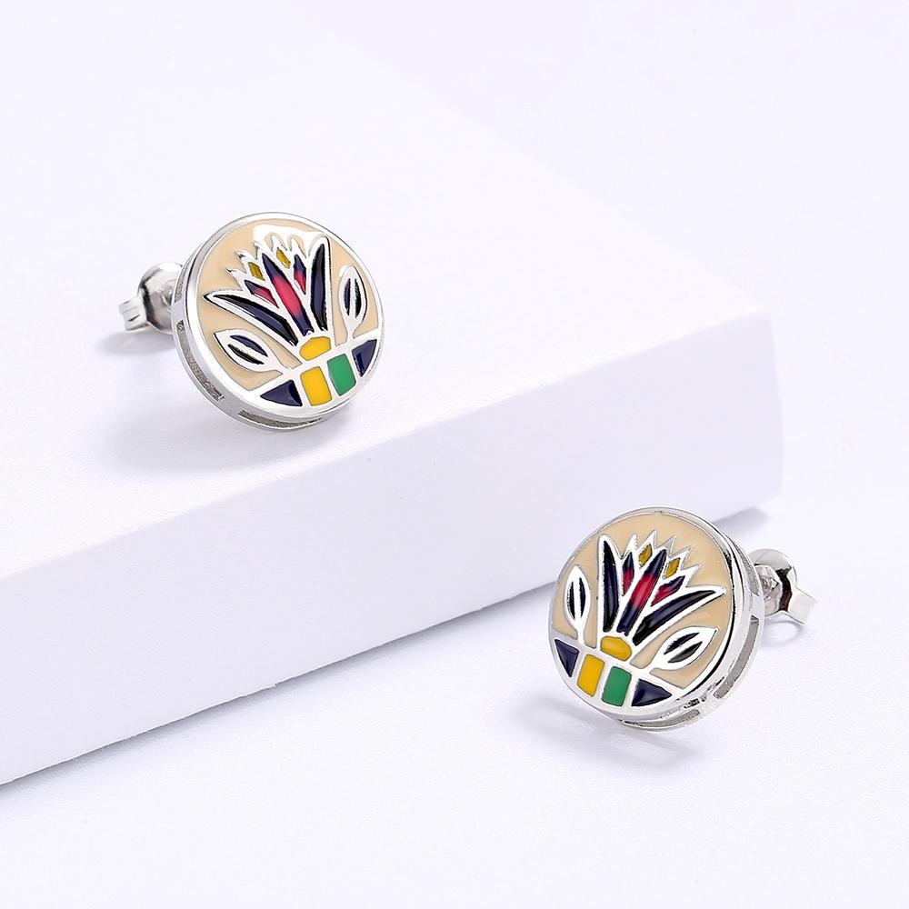 

Высококачественные серьги в форме травы для женщин, ювелирные изделия с эмалью ручной работы, креативные нерегулярные геометрические серьги для пар, вечерние украшения для женщин белый