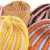 Gestreifte Strickmütze Kältefeste Überziehmütze Neue Warme Mütze Damen Herren