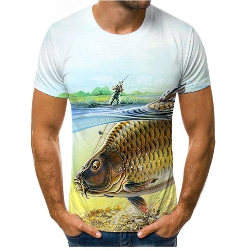 Beautiful Carp Fishing 3D All Over Print men t shirt Harajuku Fashion Short sleeve shirt summer streetwear Unisex tshirt xxs-6xl