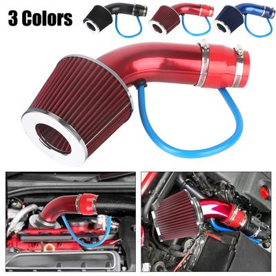 Car Accessories With Air Filter Aluminum 76mm/3Inch Universal Turbo Induction Pipe Tube Kit Car Cold Air Intake System