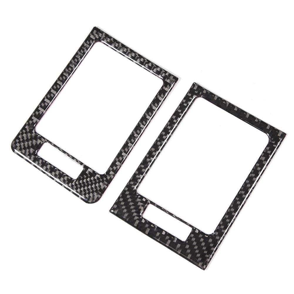 2 Pcs Control Panel Vent Trim Soft Carbon Fiber Air Outlet Cover Fit for Mercedes W204 05 12