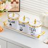 White Plastic Sealed Jars with Lids - Moisture-Proof Storage for Sugar, Tea, and Beans, High-End Design