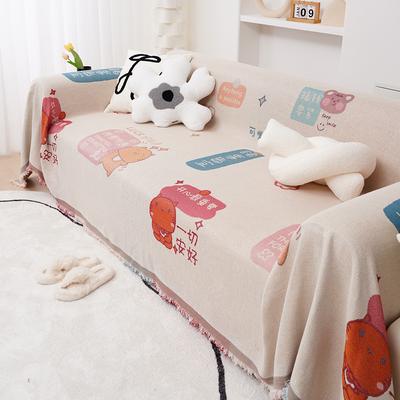 Decken Plaid für Nordisch Ins Cartoon Universalbetten Sofabett Dekorativ Boho Sofabezug Überwurfdecke Picknick mit Quaste