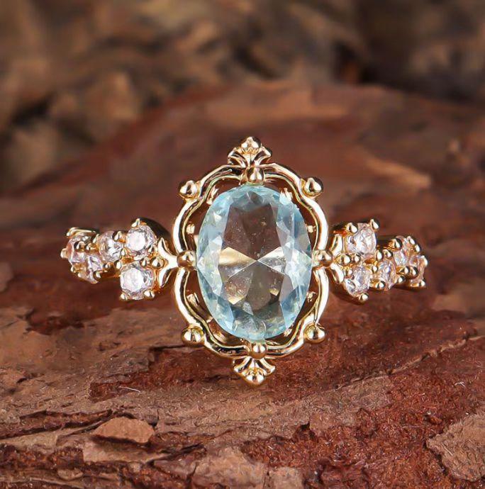 "A Song Of Ice And Fire" Wind Personality Delicate Design Sense Copper Inlaid Zircon Light Luxury Ring [