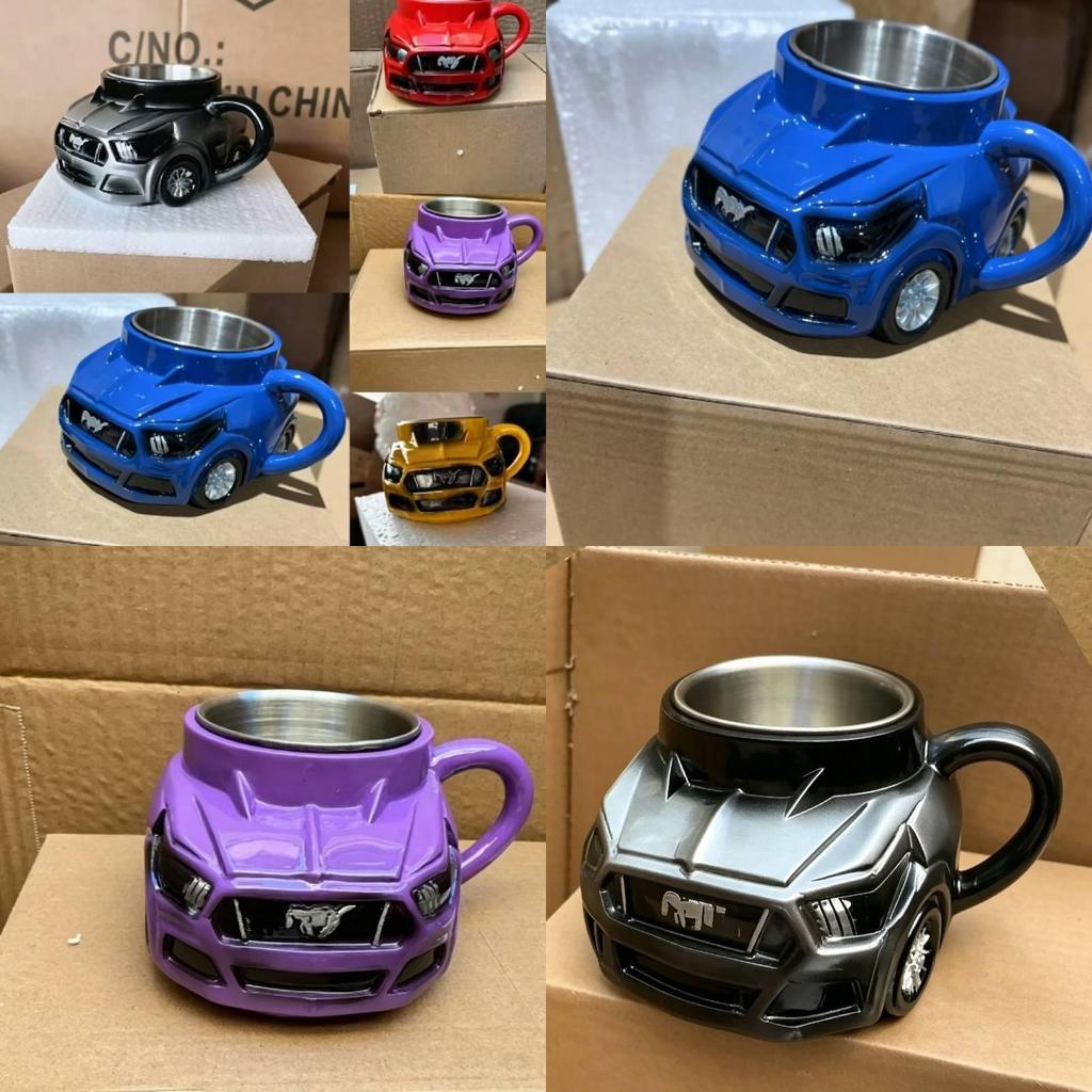 Wild Horse Resin Coffee Cup With Stainless Steel Interior For Home Tea Table And Gift Use
