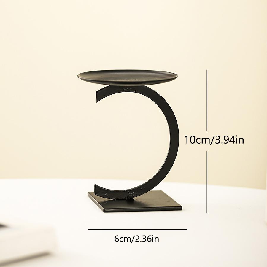 

Wrought Iron Candle Holder Candle Cup Decoration, Simple Home Candle Atmosphere Alphabet Candle Holder Ornament