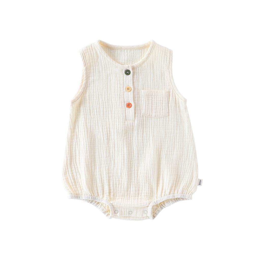 Sommer Baby Krabbelkleidung Jungen und Mädchen Baby Reine Baumwolle Ein Sommer Neugeborenes Atmungsaktive Krabbelkleidung