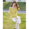 Mokaana Women's Lace Long Sleeve Knit T-shirt