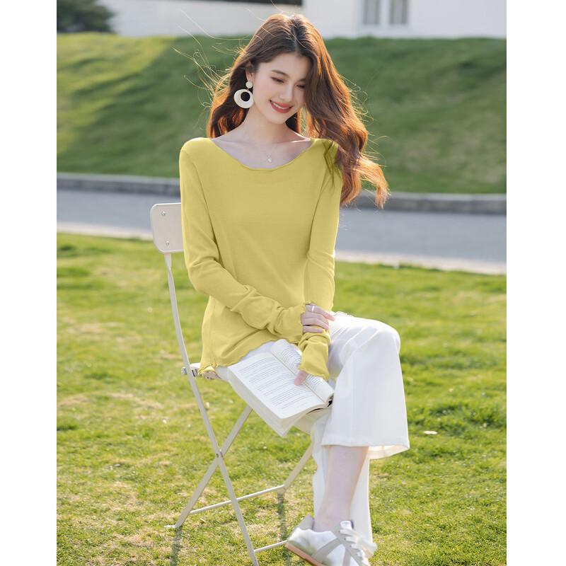 Mokaana Women's Lace Long Sleeve Knit T-shirt