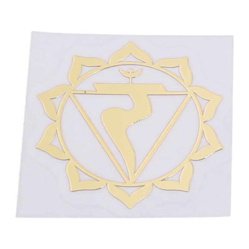 7 Pcs Sacred Geometry Metal Stickers Delicate Flower of Life Chakras Stickers Pyramid Meditation Art Resin Filler Supply