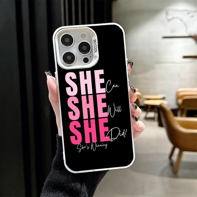 Girl Boss Lady Pink Soft Phone Case for iPhone 15 16 17 Pro Max 17Air 16E 14 Plus 13 12 Mini Shockproof Cover Back Shell