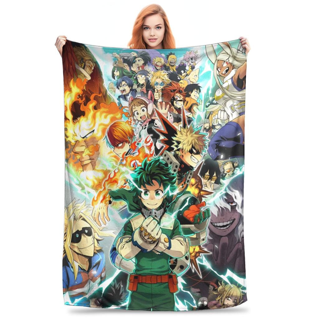 My Hero Academia Decke Liebst du Bakugou wirklich Wolldecken Sommer Klimaanlage Dekoration Weiche Warme Tagesdecke,