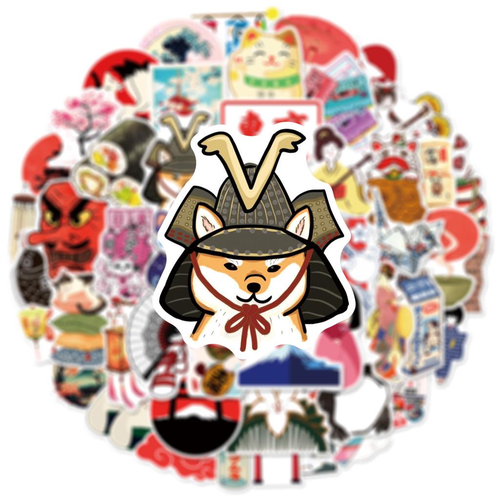 50-Piece Cartoon Japanese Minimalist Graffiti Stickers - Creative Waterproof Decorative Decals for DIY (Anime Worlds Store)