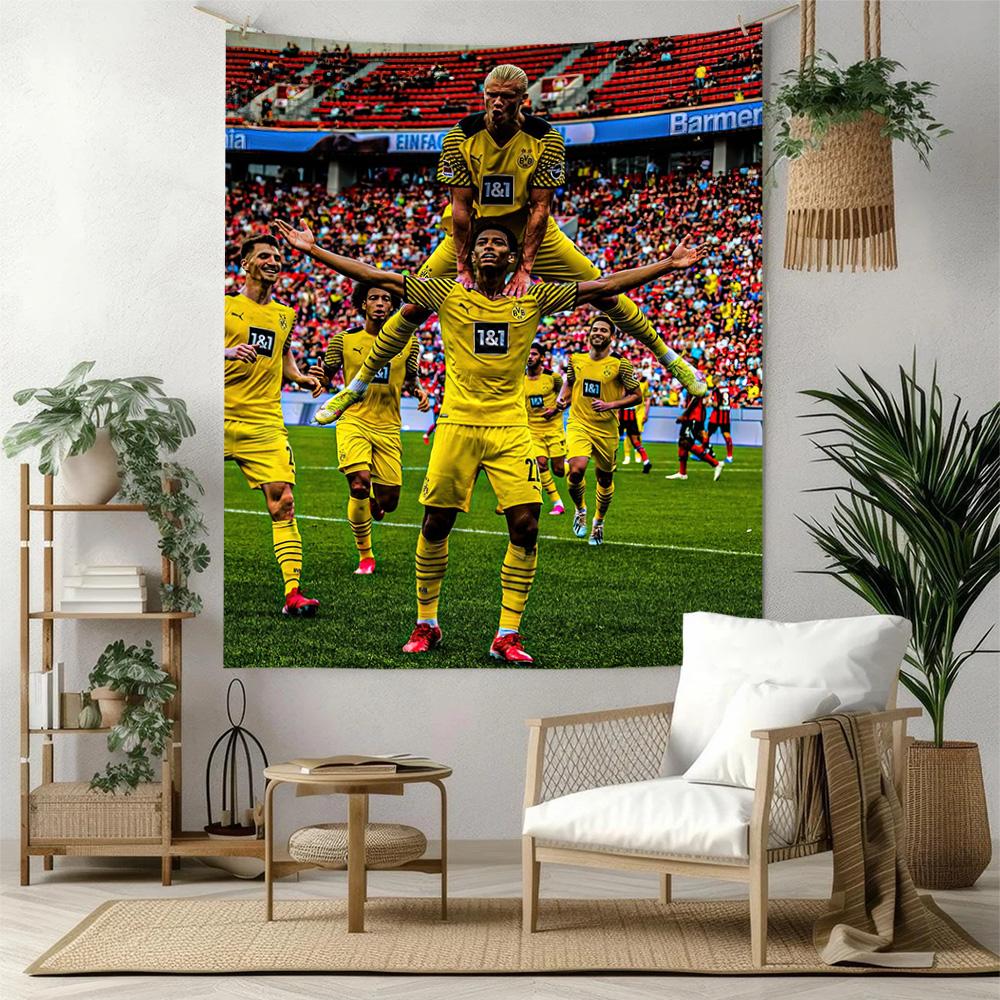 Borussia Dortmund Wanddekoration Wandteppich Kunst Für Haustier-Gedenken Geburtstag Hochzeitsparty Hintergrund Familiengeschenk