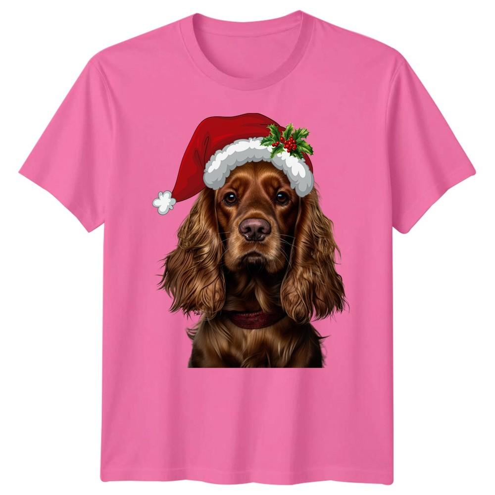 Spaniel Dog Christmas Holiday Animals Unisexs Unisexs Graphic Tee Festive Tee