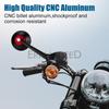 Round Motorcycle Rear View Mirrors Universal 8MM 10MM CNC Aluminum Handlebar Mirrors for Scooter Cruiser Dirt Bike