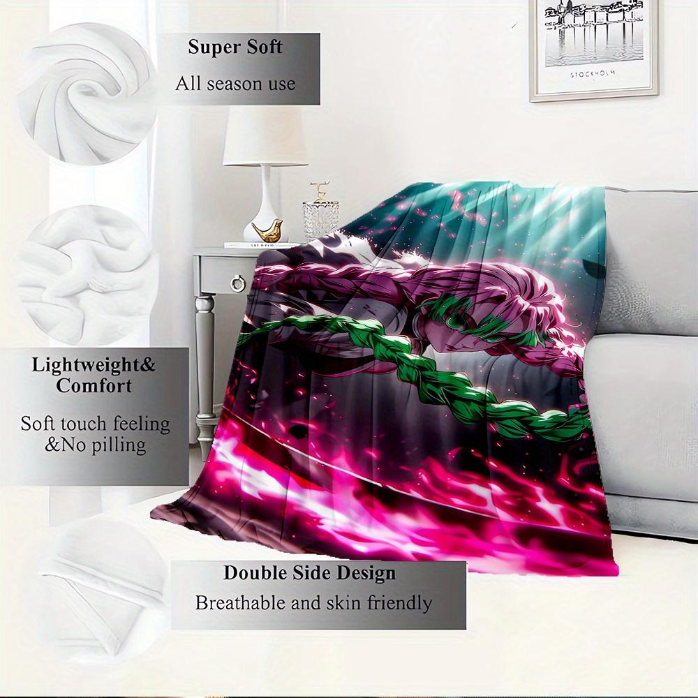 1pc Anime,Action,FantasyTheme Digital Printed Flannel Blanket, Super Soft Plush Fleece Bed Cover, Multi-Function Four Seasons Hypoallergenic