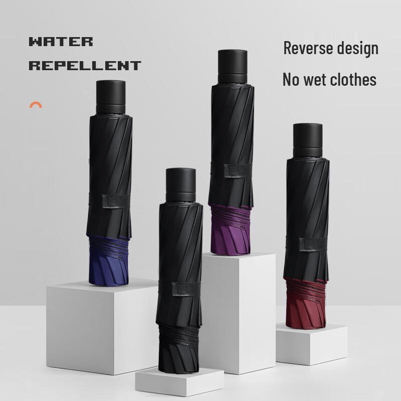 Xiaoyan Large 12-Rib UV Protection Folding Reverse Umbrella