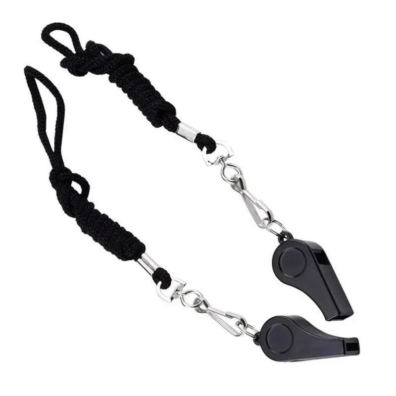 New High Quality Black Whistle Referee Game Halter Outdoor Travel Hiking Whistle Suitable for Basketball Volleyball Games