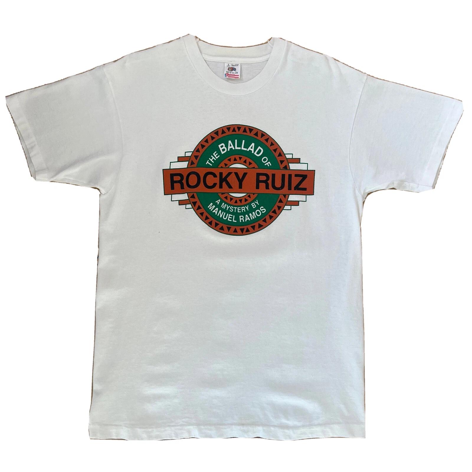 Vintage Ballad Of Rocky Ruiz Shirt Large White 90s Book Manuel Ramos Mystery XL