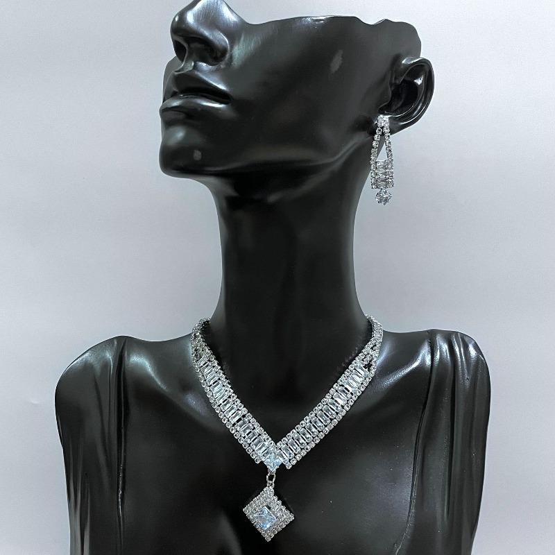 Bridal Banquet Accessories Collarbone Necklace Diamond Set Wedding Accessories Factory