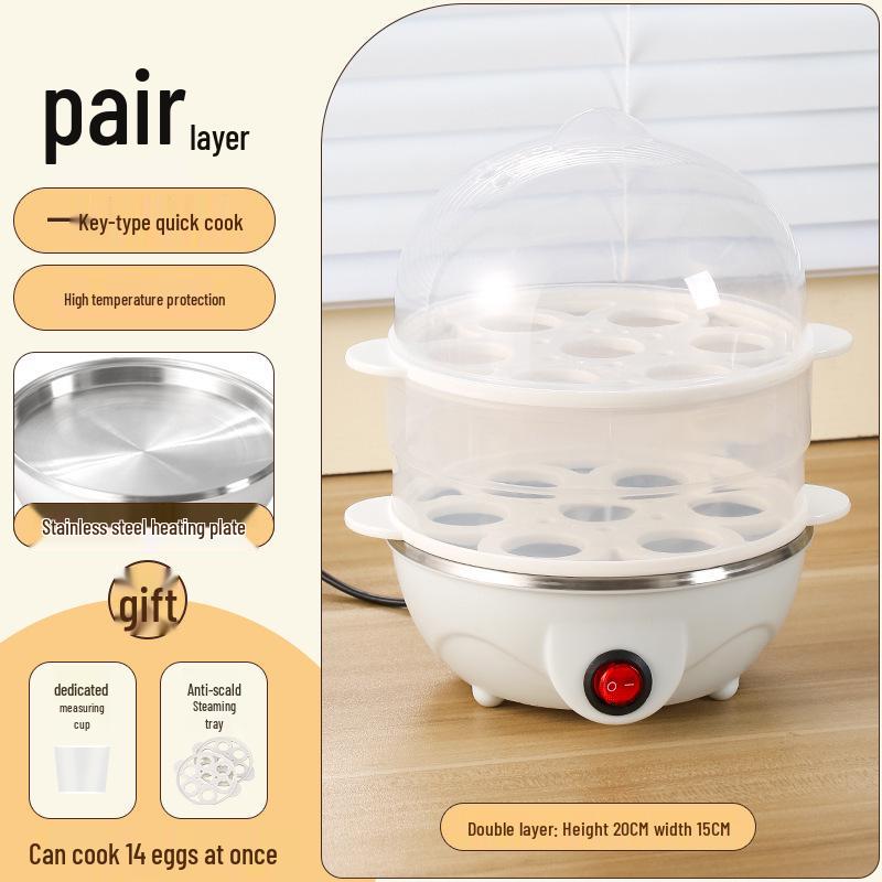 Stainless Steel Multifunctional Egg Cooker with Automatic Power-Off