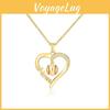 Baseball Necklace Heart Shaped Pendant For Mothers Day Gift Women Jewelry