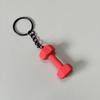 Fitness Keychain: Silicone Barbell Plate Pendant Gift