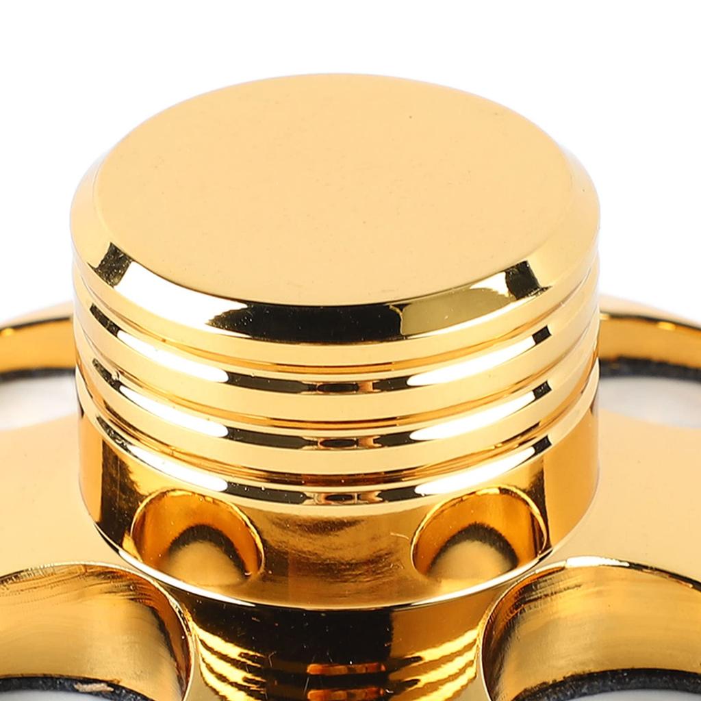 Gold Record Weight Stabilizer for Vinyl Turntables, Metal Record Disc Replacement, Gramophone