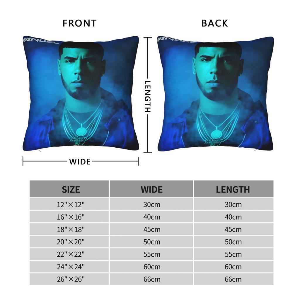 Puerto Rican Rapper A-Anuel AA Pillowcases  Retro Trendy Pillow Case For Sofa Car Home Decor Soft Pillow Cover