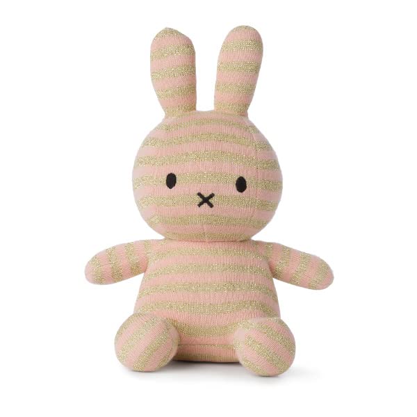 BON TON TOYS Miffy Organic Cotton 23cm Sparkle Stripe Pink