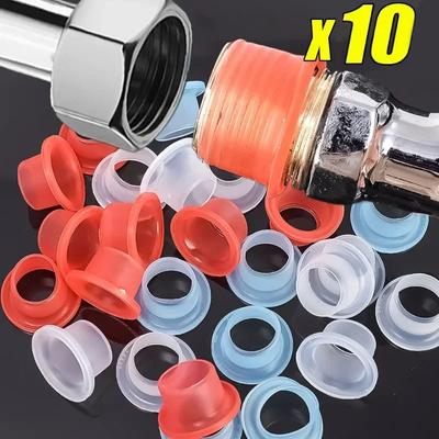 10PC Faucet Leak-proof Sealing Gasket Rubber Pipe Hose Sealing Washer Silicone Gasket Seal for Plumbing Plug Prevent Leakage