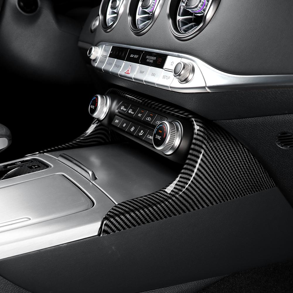 Carbon Fiber Texture Air Conditioning Panel Cover Trim Frame For Kia Stinger 2018-2026 Accessories LHD/RHD