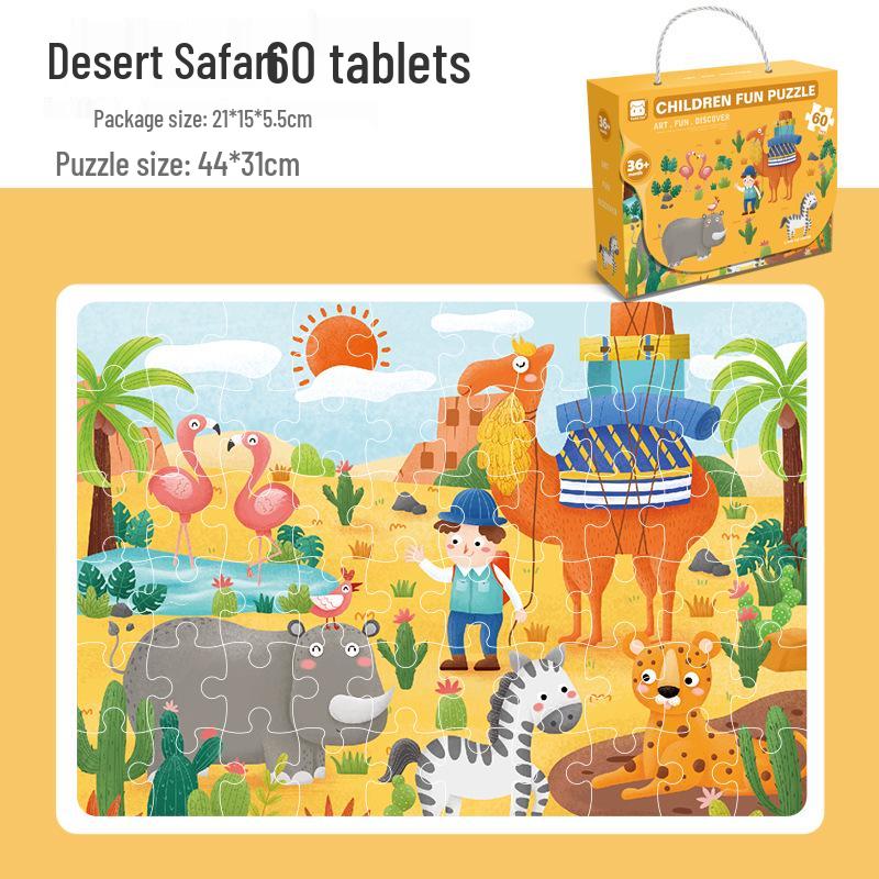 Kids' Large Piece Jigsaw Puzzle Box for Ages 3-6: Perfect for Kindergarten, Holiday Gifts, and Early Learning