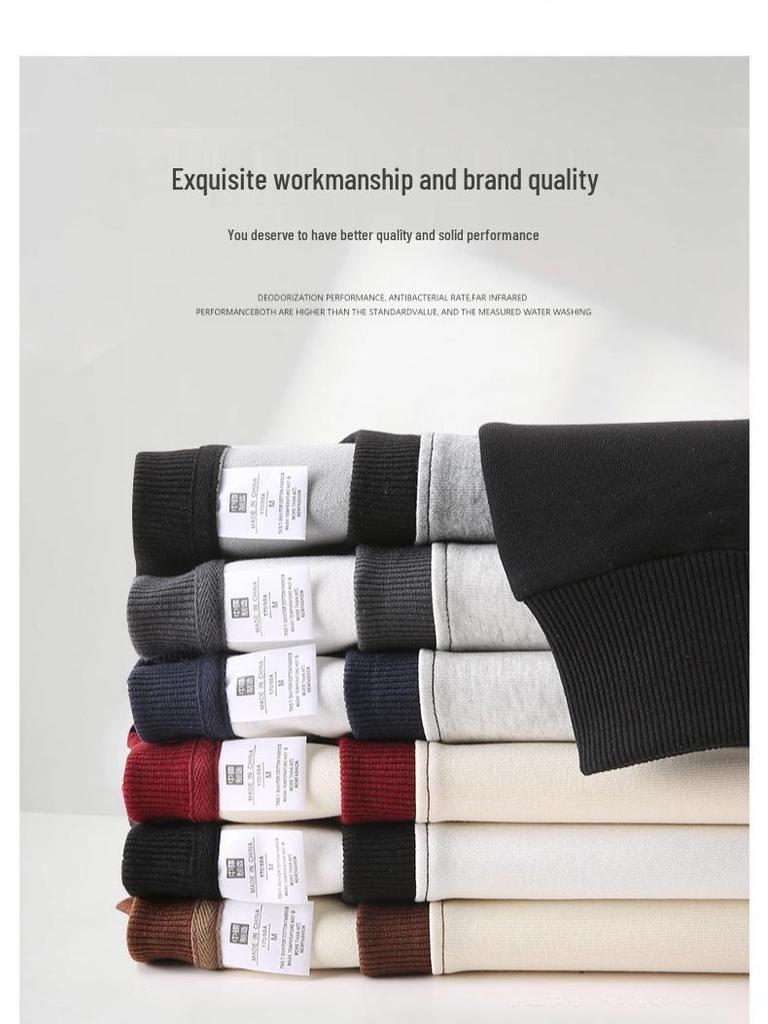 Unisex Cotton Raglan Sleeve Color Block Sweatshirt - Autumn/Winter Collection, Loose Fit, Fashionable and Versatile.