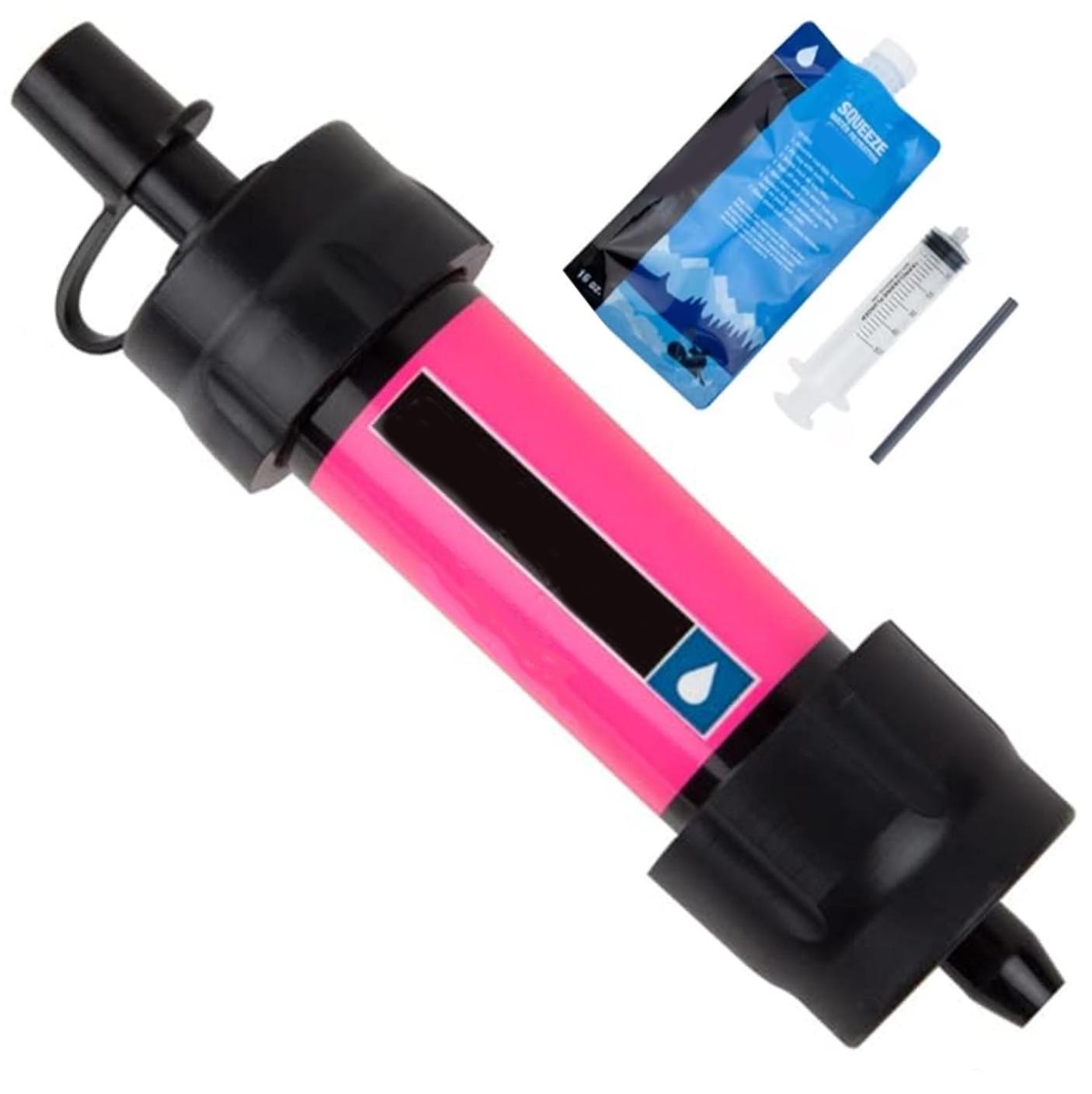 

Outdoor Mini water filter for drinking water Portable survival accessories water purifier survival for Hiking Camping красный
