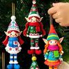 Christmas Elf Ornaments Wooden Elf Boys Girls Christmas Tree Hanging Ornaments for Home Tree Indoor Outdoor Holiday Decor