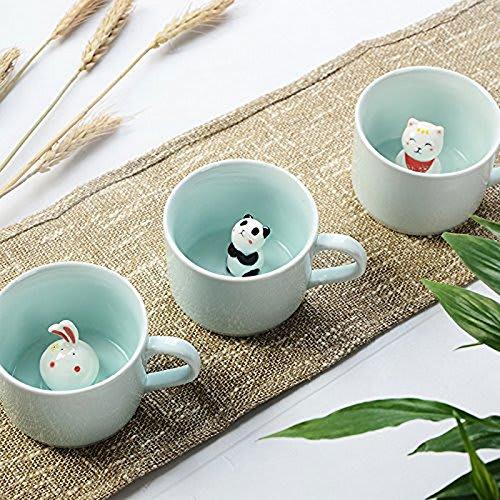 Coffee Milk Tea Ceramic Mug - 3D Animal Morning Cup with Panda, Best Gift for Morning Drink, Wedding, Birthday, Father's Day, Big Nose Deer