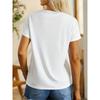 Women's Elegant Purple Butterfly Print T-Shirt Soft Comfortable Round Neck Short Sleeve Top Casual Summer Woman Clothing