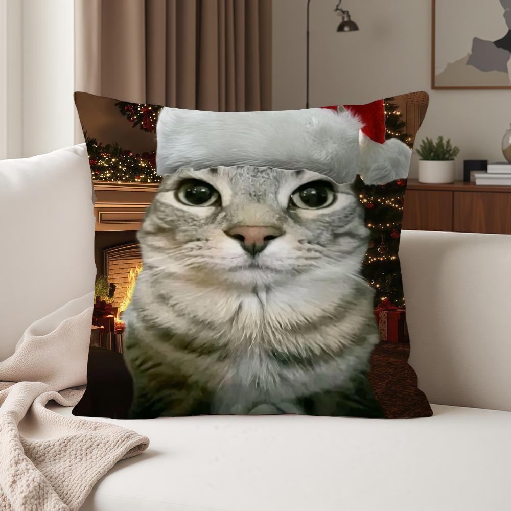 Cat Meme Kawaii Animal Funny Pillow Case Suitable For Bedrooms Living Rooms Cars Home Decoration