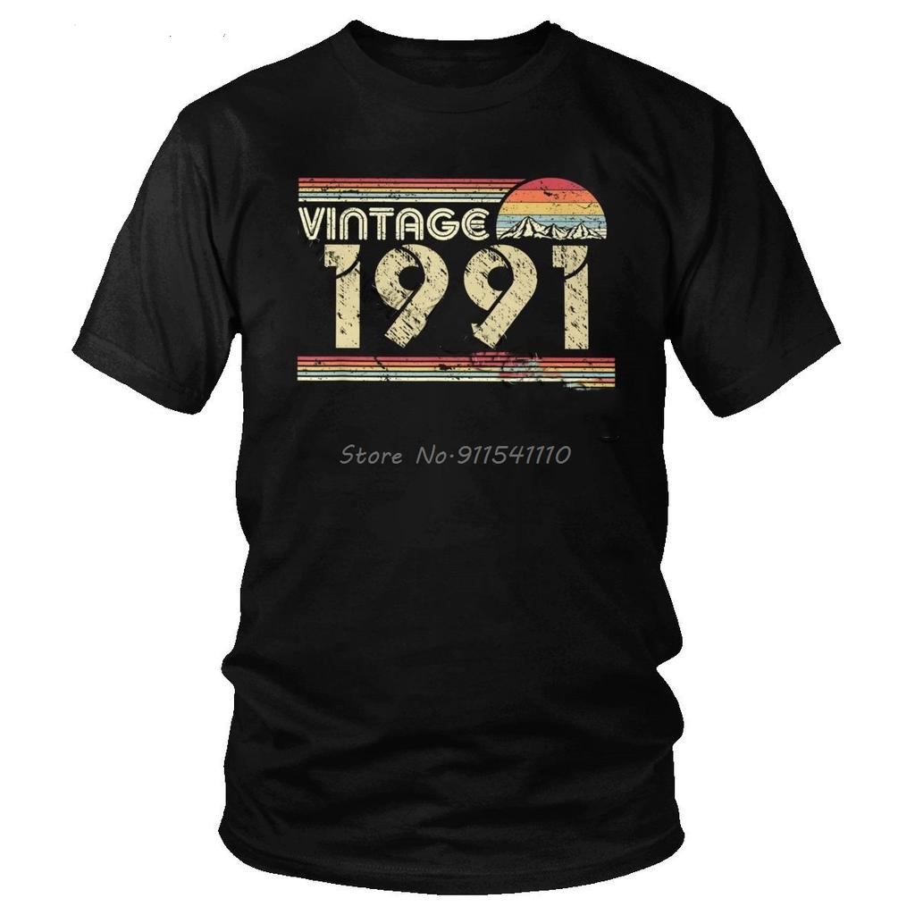 Fashion Latest T-Shirtunisex Cotton Classic Vintage 1991 T Shirt Short Sleeve O-neck Birthday Gift Print Tee Husband Gift Apparel