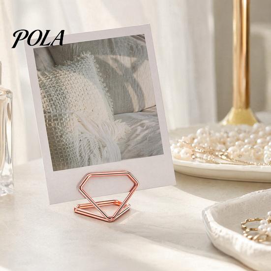 Office Memo Holder 10 Pcs Table Number Holders, Diamond Shape Photo Clips, Small Business Card Display Stands, Metal Place for Wedding Anniversary