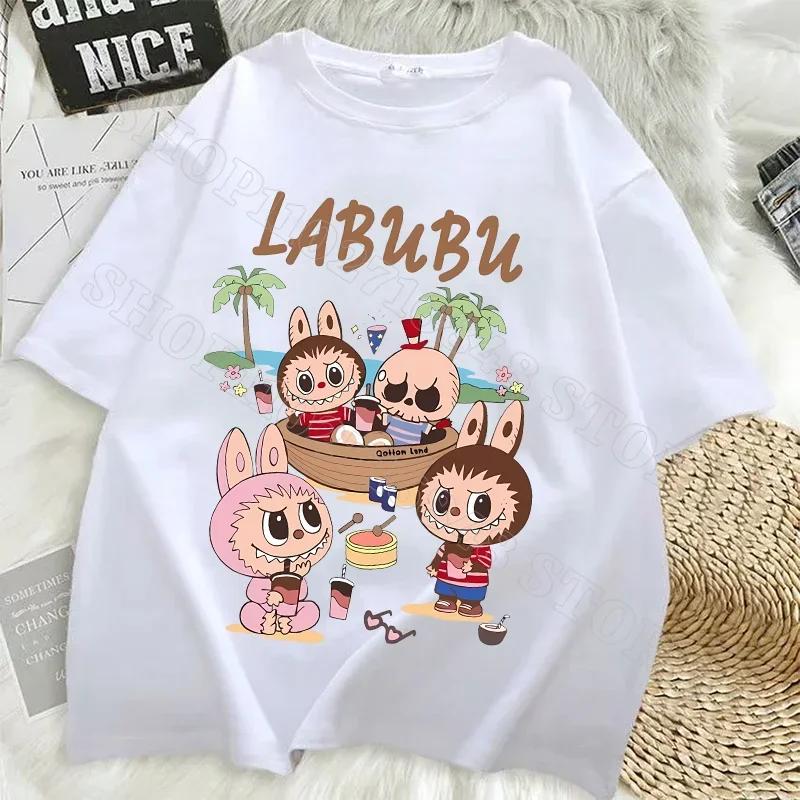 Women Labubu Adult Sweethearts Clothes T Shirts Girl Cartoon Anime Graphic Print Shirt Fashion Tops FeUnisex Birthday Party Gifts