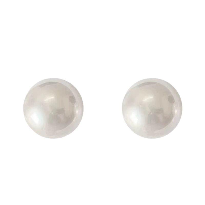 Aurora High-Gloss S925 Silver Pearl Earrings