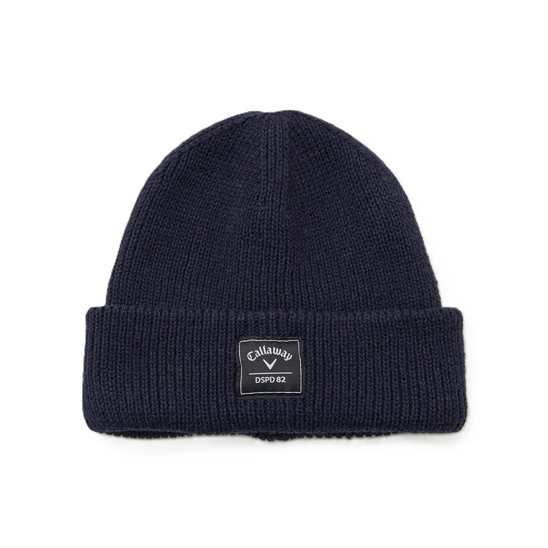 

Callaway Мужская вязаная шапка бини из эко-качества с вышивкой имени спереди и вышивкой Odyssey сзади, простой гольф-дизайн (C25291120)
