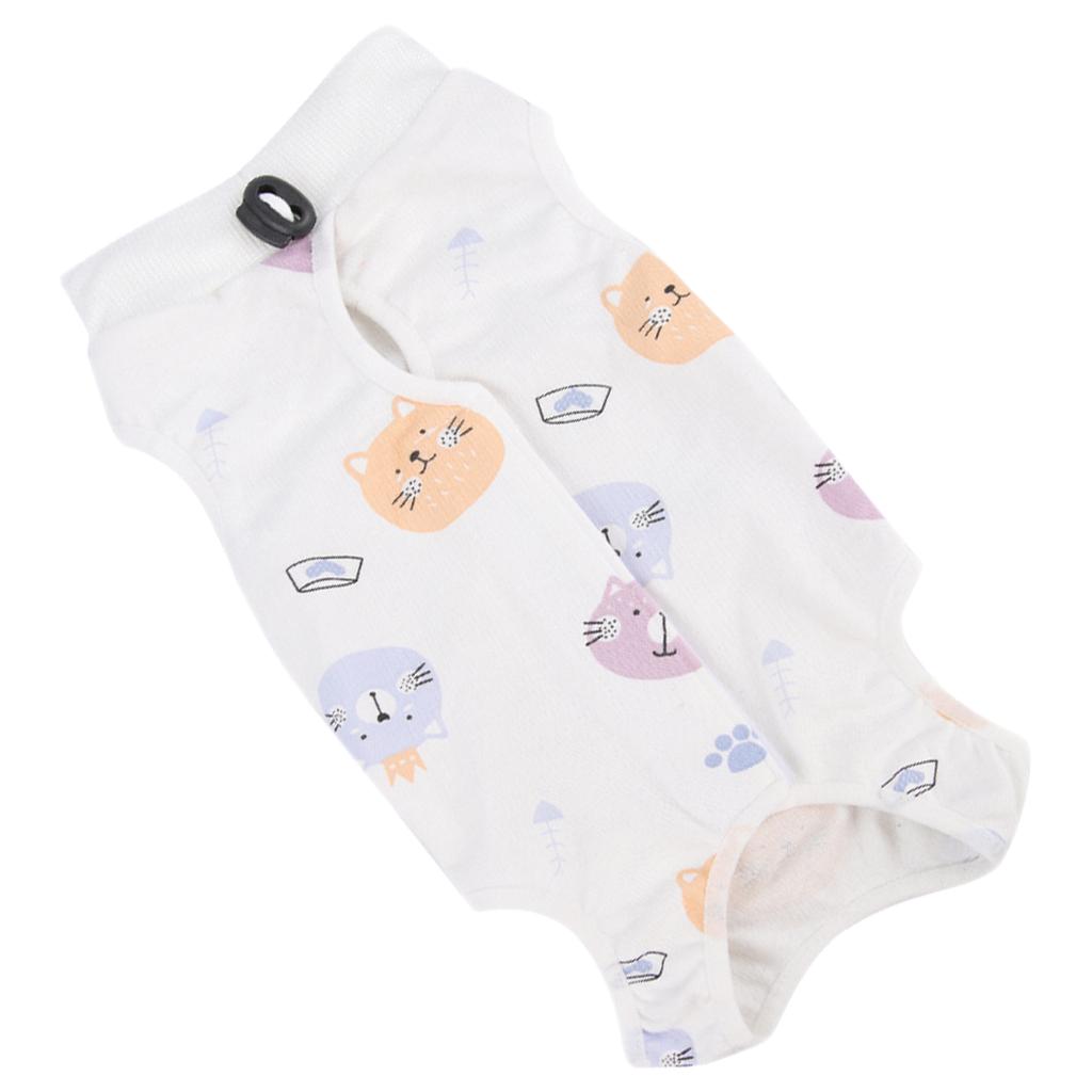 Cat Surgical Recovery Suit for Female Male Abdominal Wounds Spay or Skin Disease Breathable for Pet Post-Sterilization