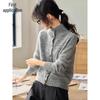 Women's Soft High-Neck Knit Cardigan