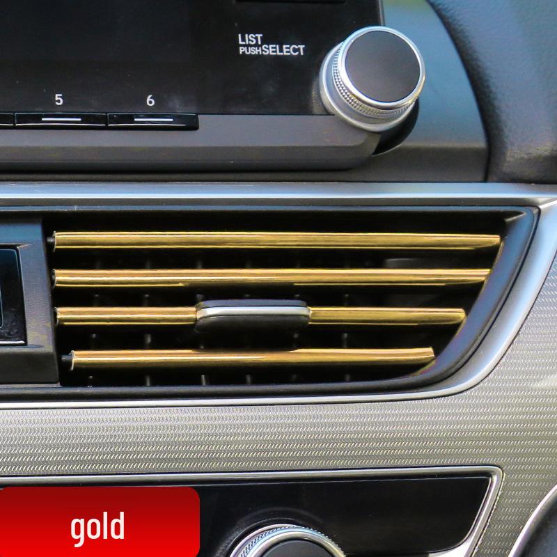 U-Shaped Decorative Car Air Vent Clip: Electroplated Bright Strip for Creative Interior Modification