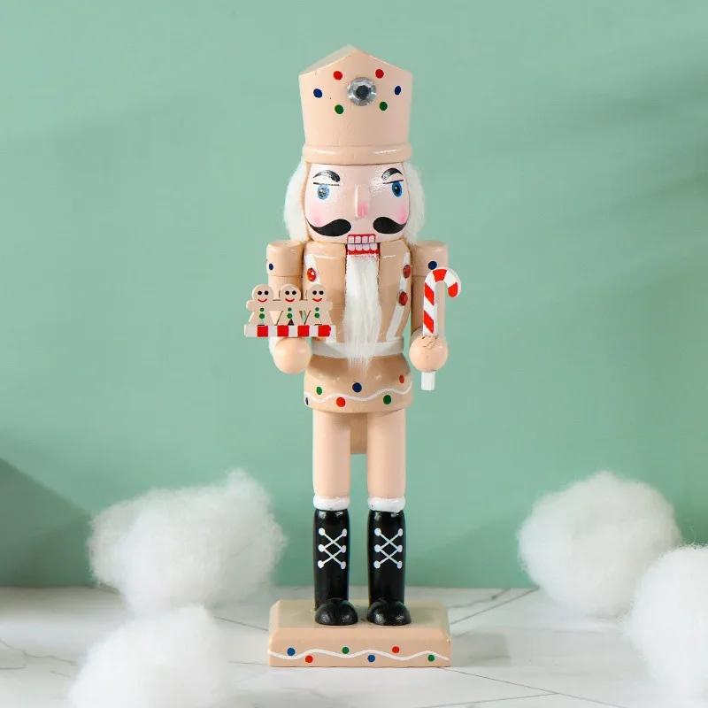 25cm Tall Wooden Nutcracker Figurines, Festive Christmas Home Decor & Holiday Display Ornament