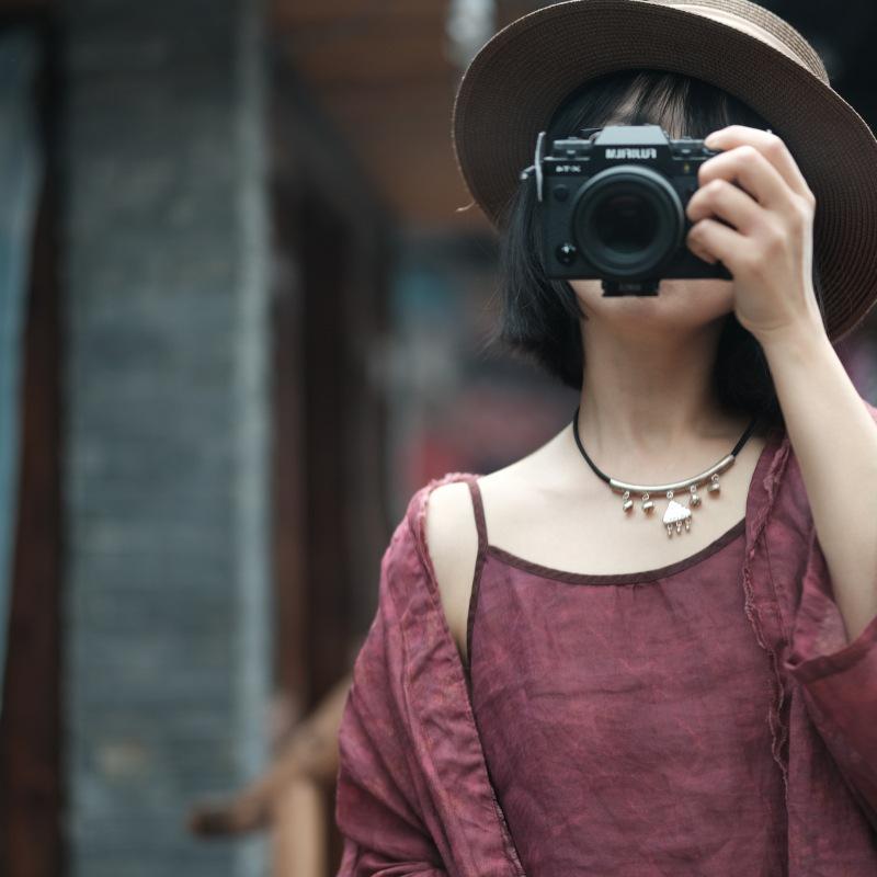 Vielseitiges Ramie-Camisole mit ausgefransten Kanten - Zen-Stil 2050.